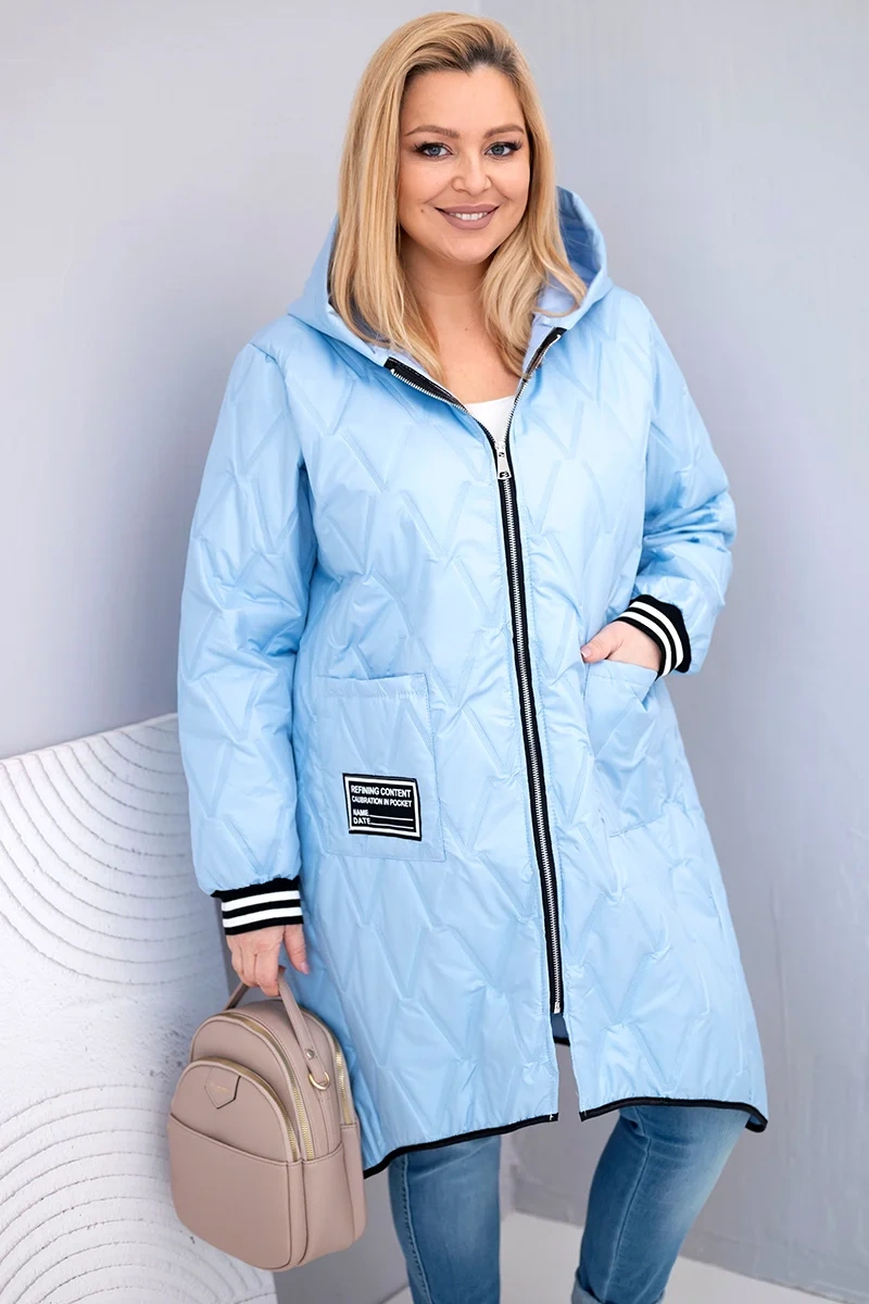 Dámská prošívaná bunda s kapucí