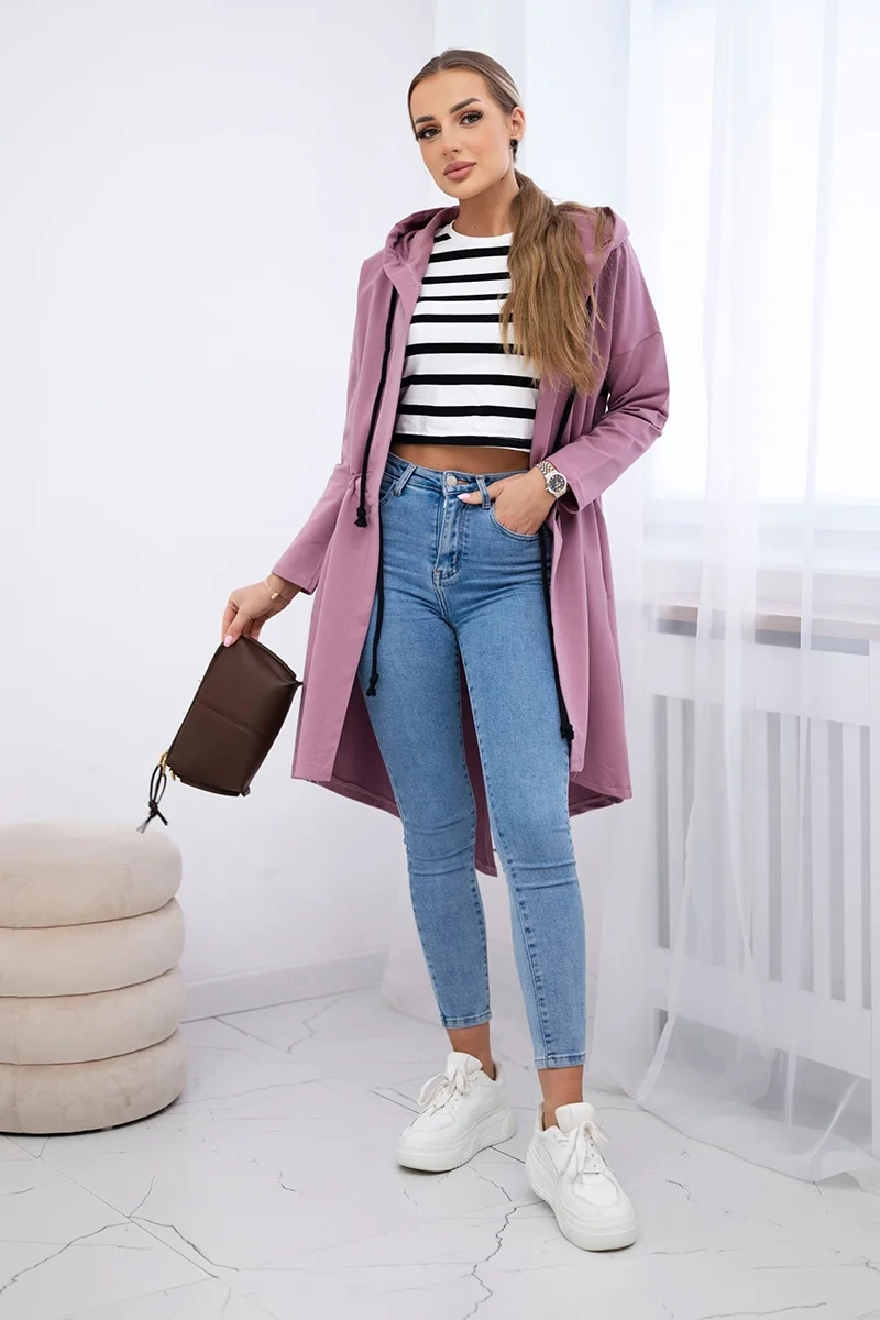 Coatee with longer back dark pink