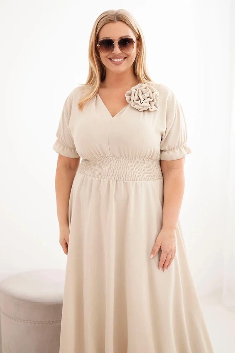 Dámské Plus Size šaty s V-krkem