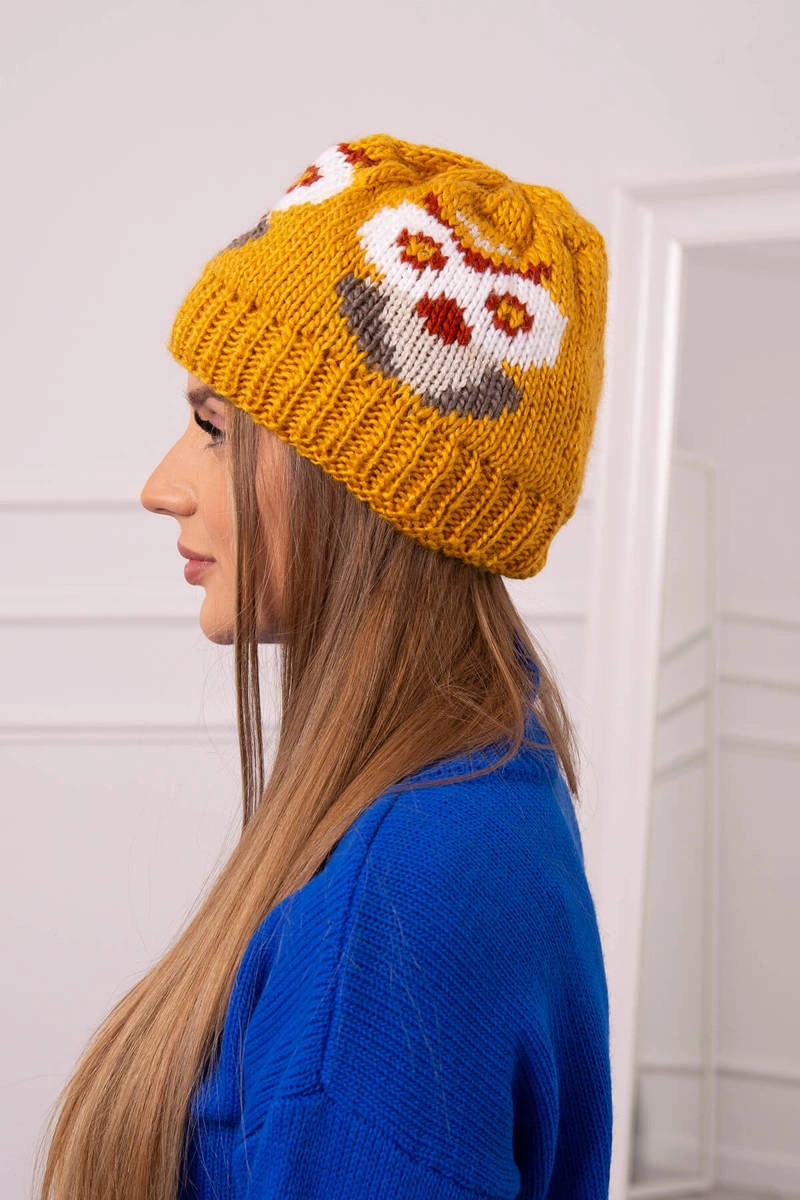 Women&#039;s cap Ofelia K349 mustard