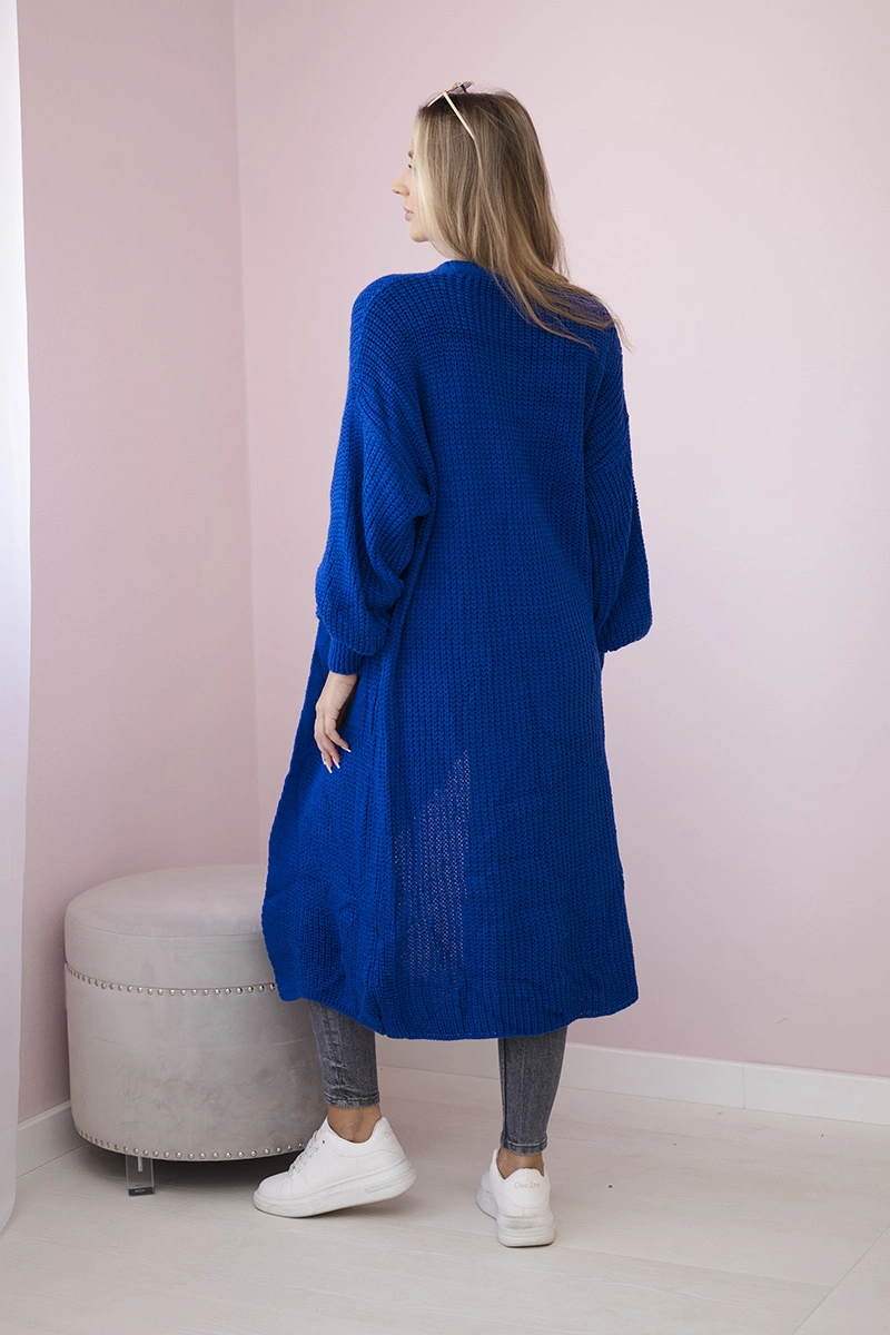 Long cardigan cornflower blue