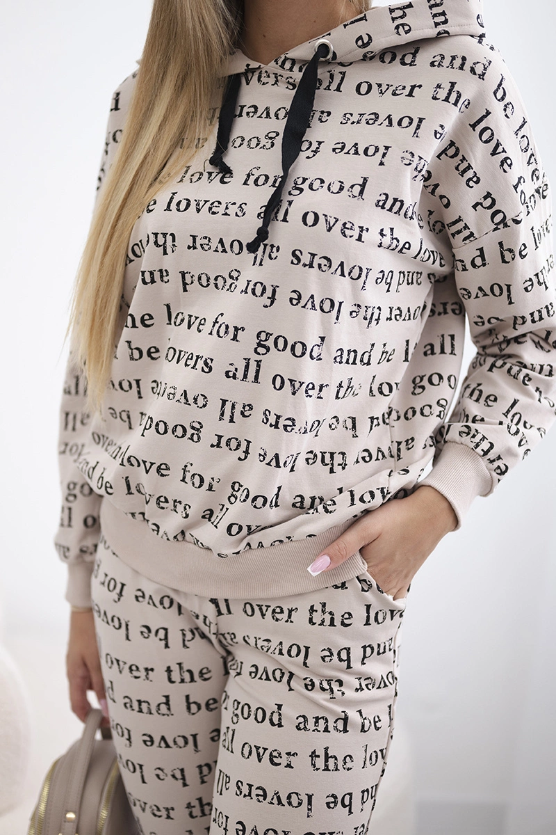 Beige print set