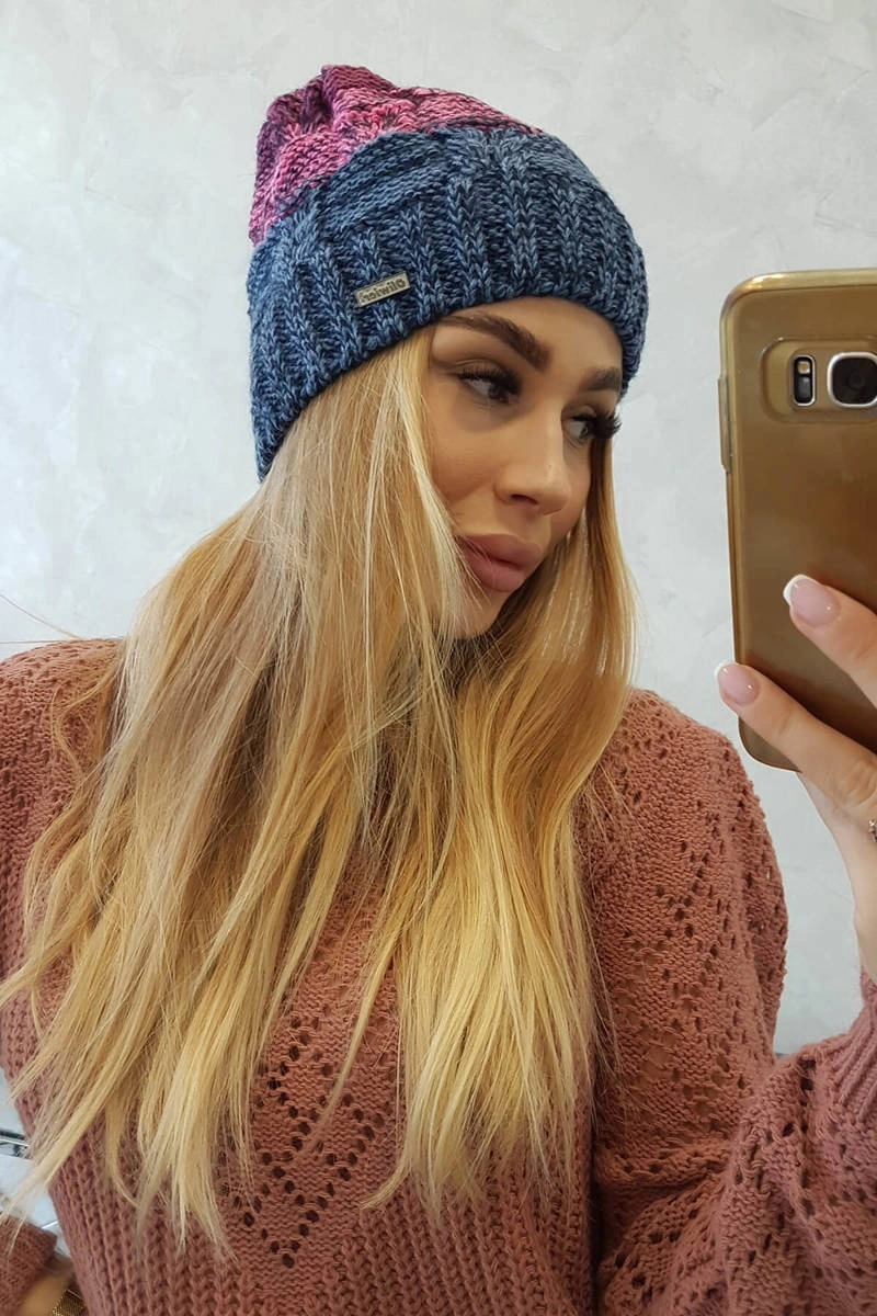 marka niezdefiniowana Čapica s fleece Dolores K303 rifle+ružová+tmavo fialová