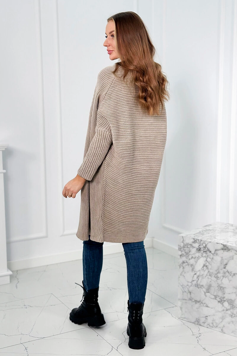 Kesi Sweater with batwing sleeve dark beige