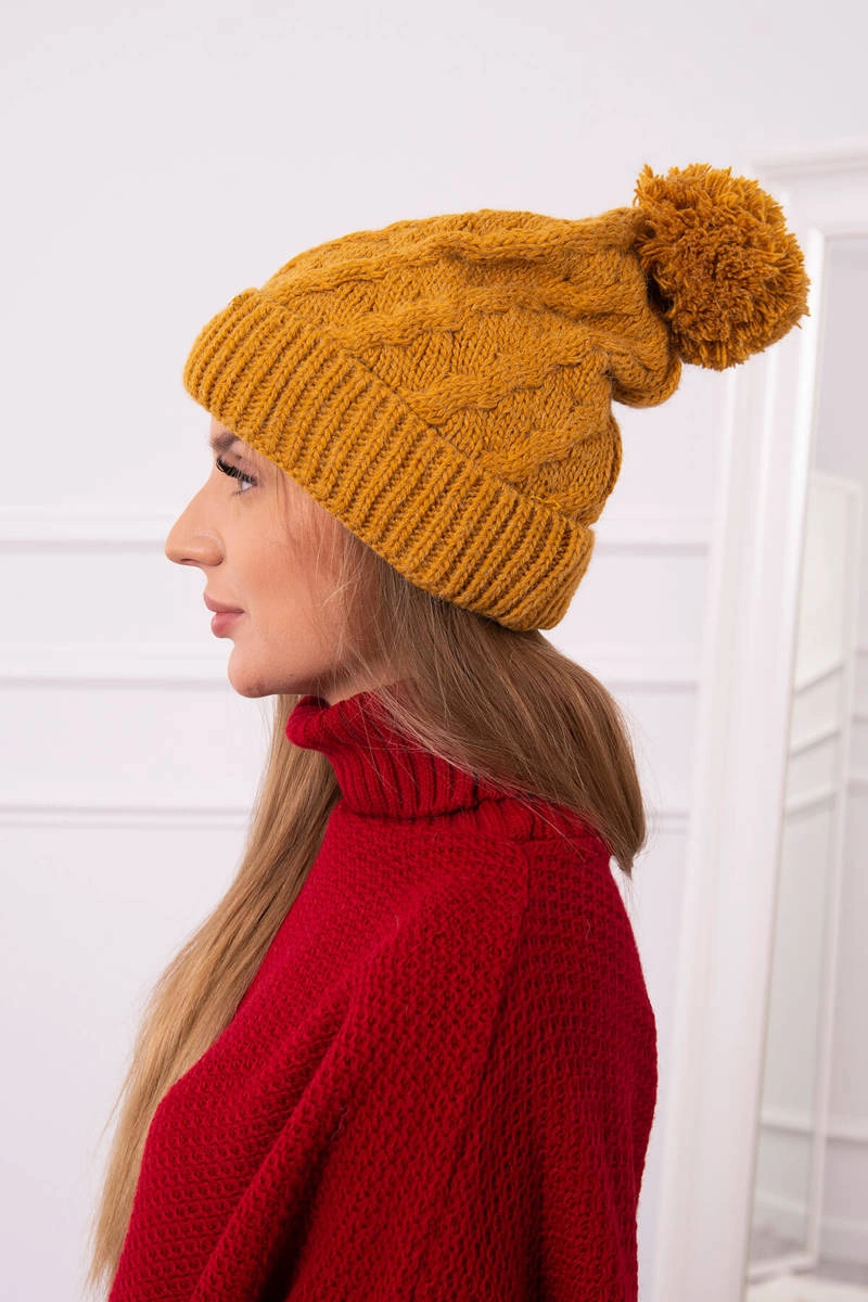Kesi Cap with fleece Wanda K281 mustard