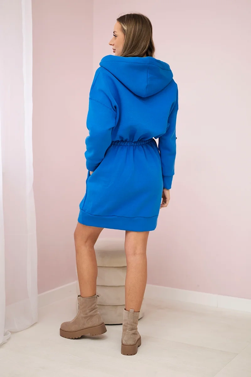 Insulated dress with hood purple blue
