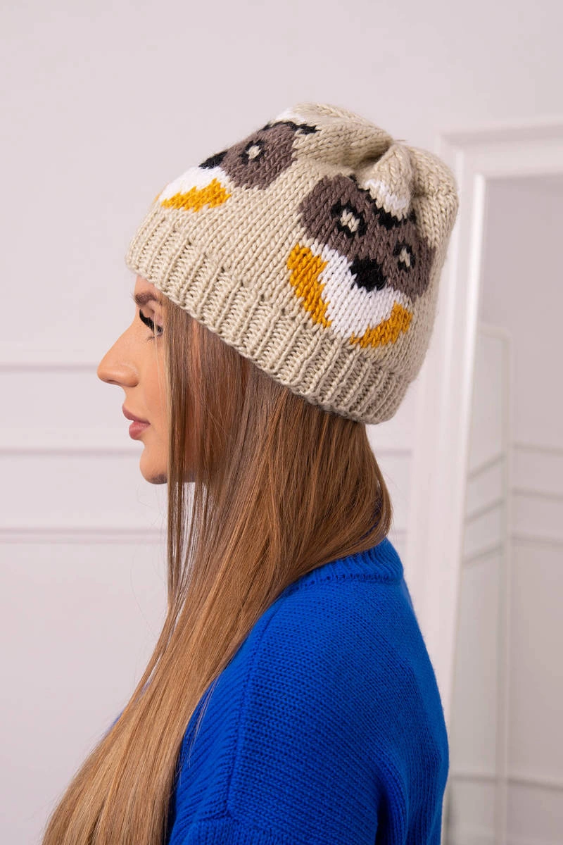 Women's cap Ofelia K349 beige