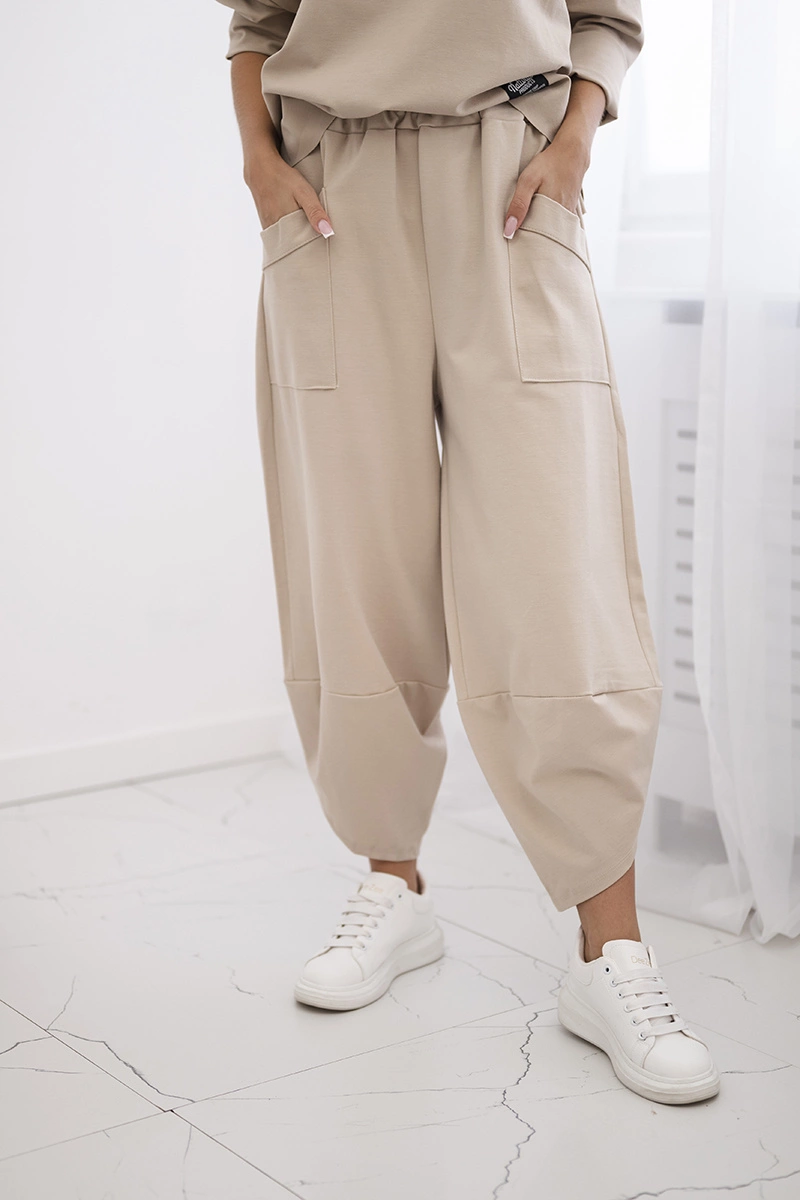 Punto Milano winter sweatshirt + pants beige set