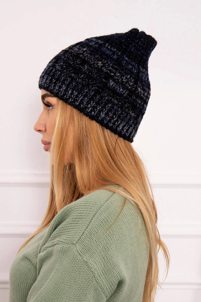 marka niezdefiniowana Čapica s fleece Melisa K241 čierna+námornícka modrá