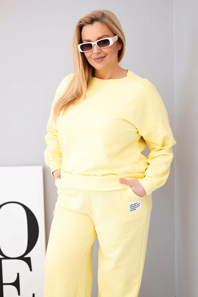 Kesi Plus Size dámská souprava s mikinou a kalhotami