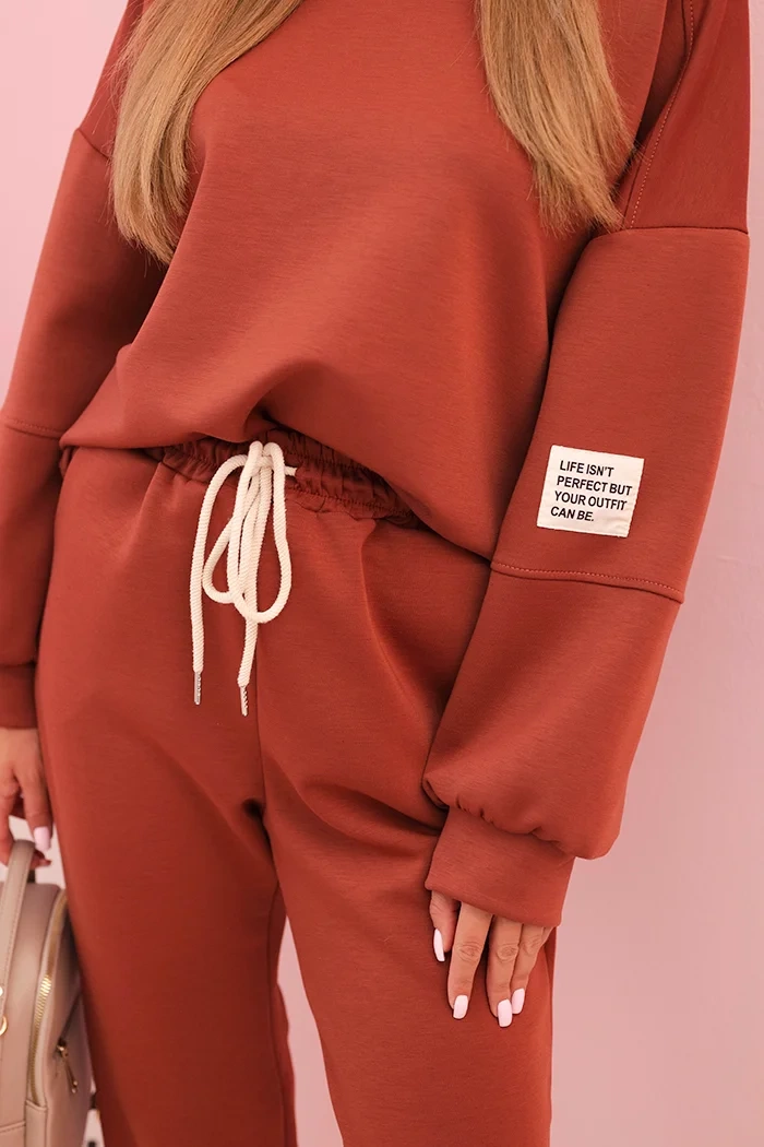Kesi Włoski Set sweatshirt + pants butter orange