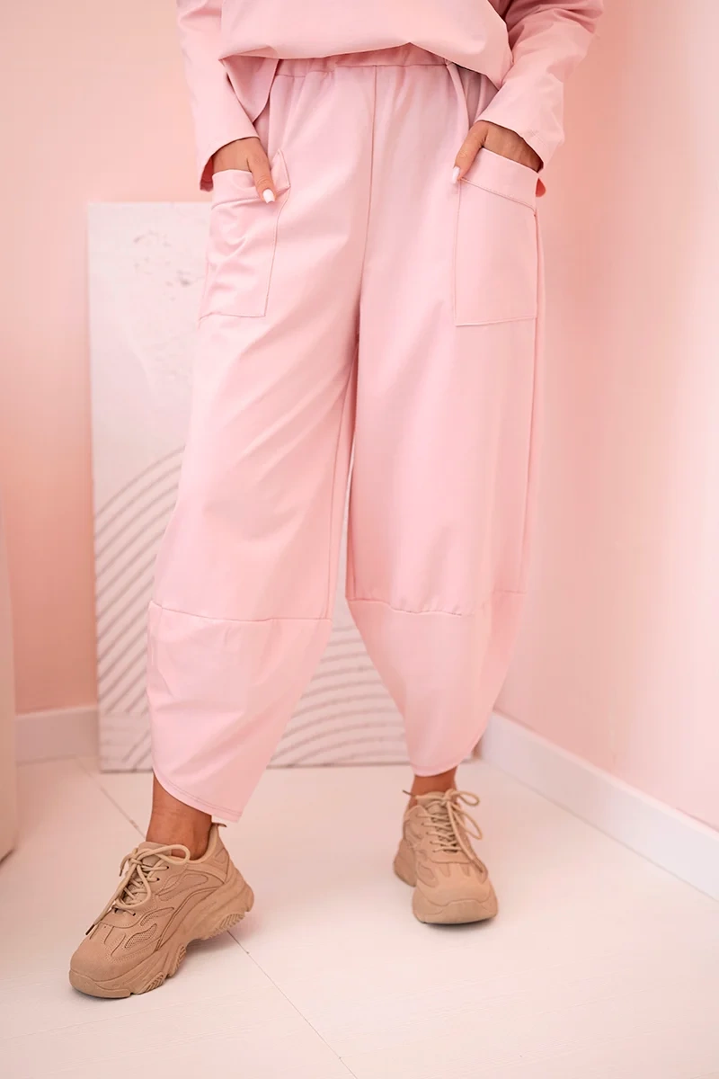 Women&#039;s set sweatshirt + pants Punto - dark powder pink