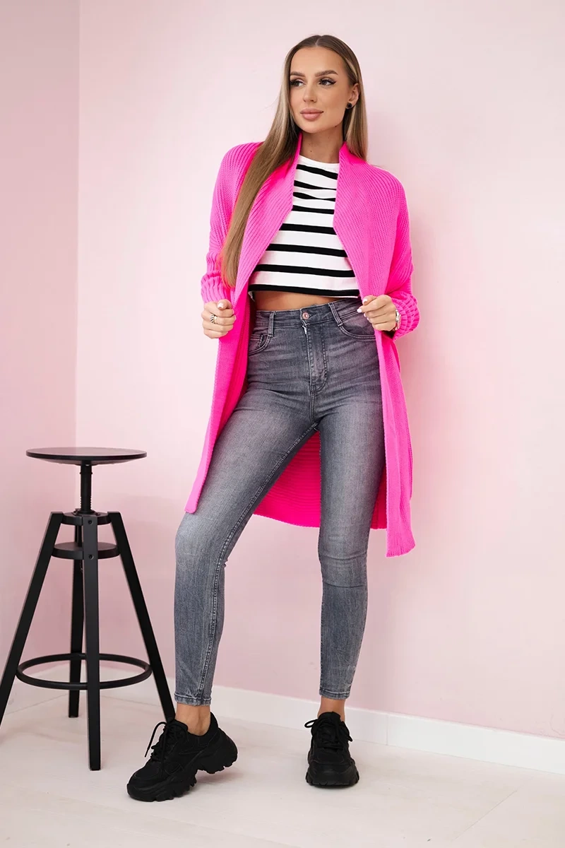 Pink Neon Sleeve Sweater with Blasting Sleeve