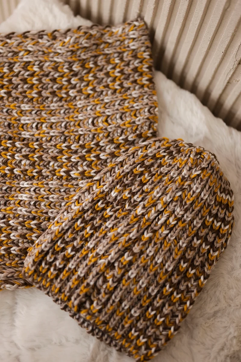 Women&#039;s fleece set Merry K202 brown + mustard
