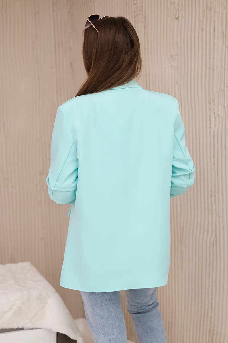 Elegant blazer with mint lapels