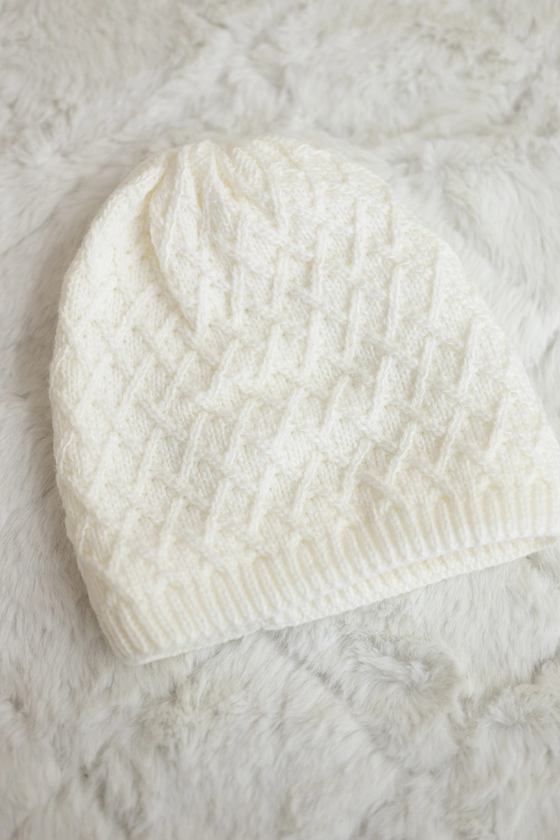 marka niezdefiniowana Cap with fleece Kratka K204 white