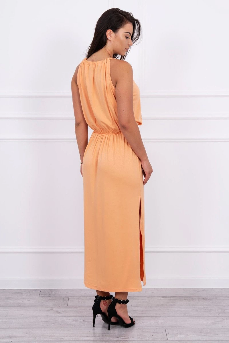 Boho dress with a peach fly