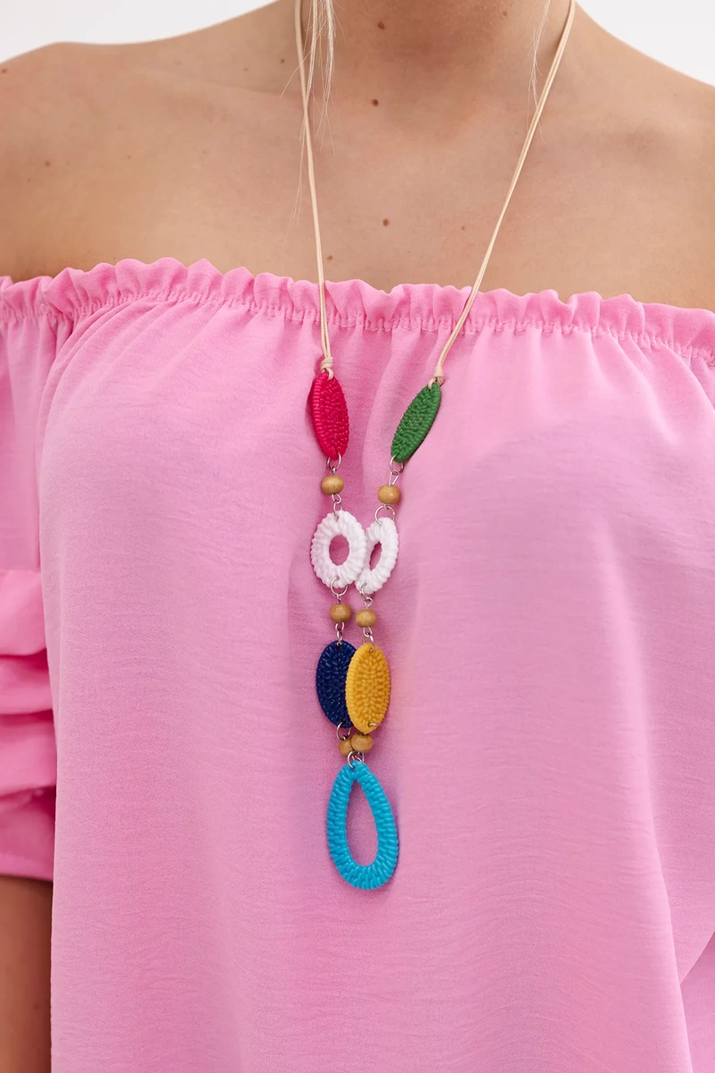 Spanish blouse with decorative sleeves light pink