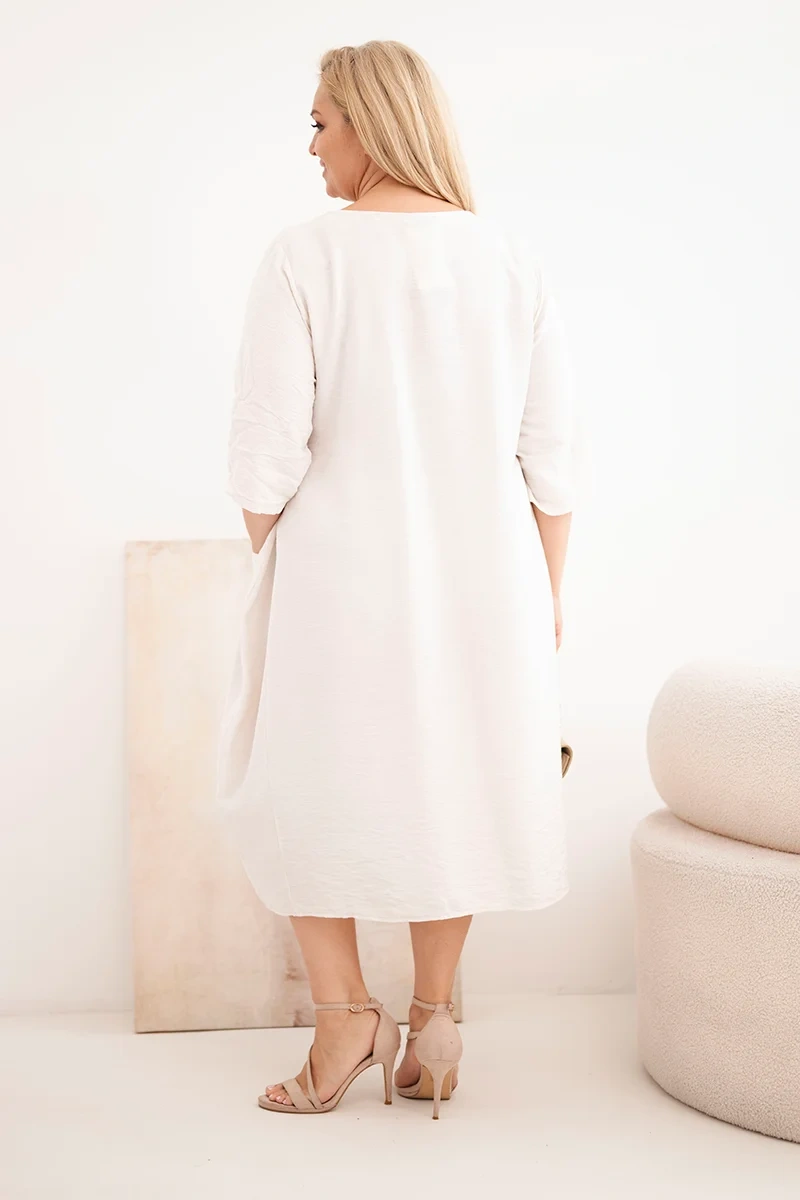 Kesi plus size šaty s vreckami