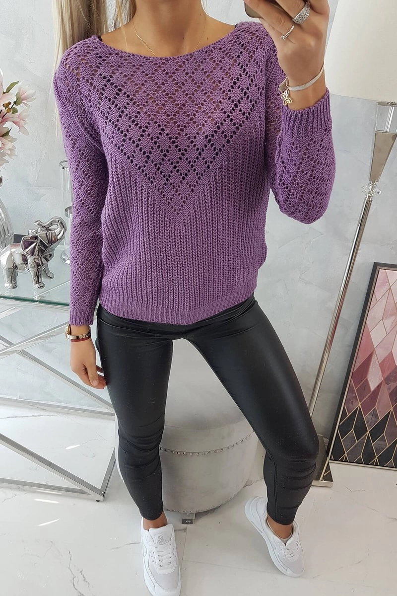 Kesi Openwork sweater purple
