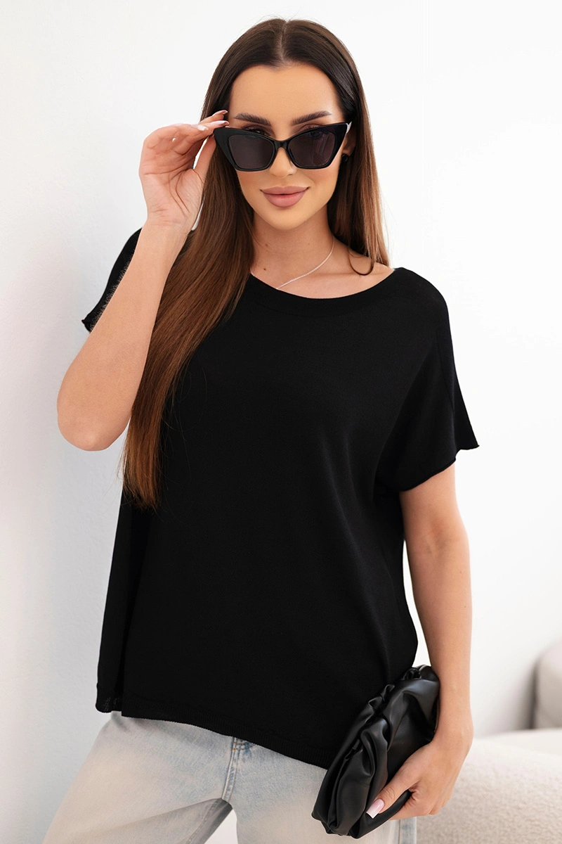 Дамска блуза Kesi с къс ръкав и голям размер