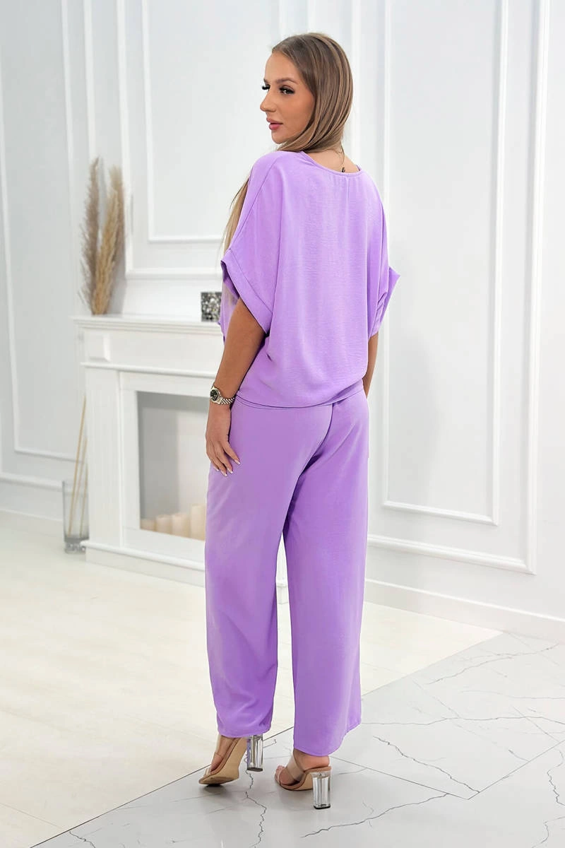 Set of blouses with trousers light purple
