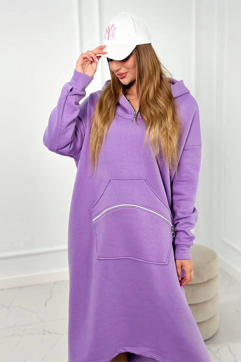 Insulated dress with hood purple