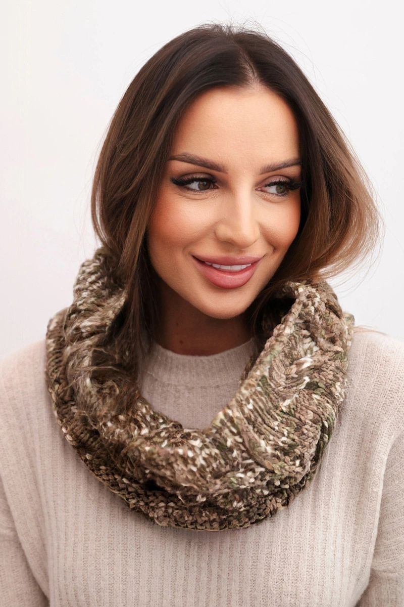 Дамски зимен шал KN25 каки фанго