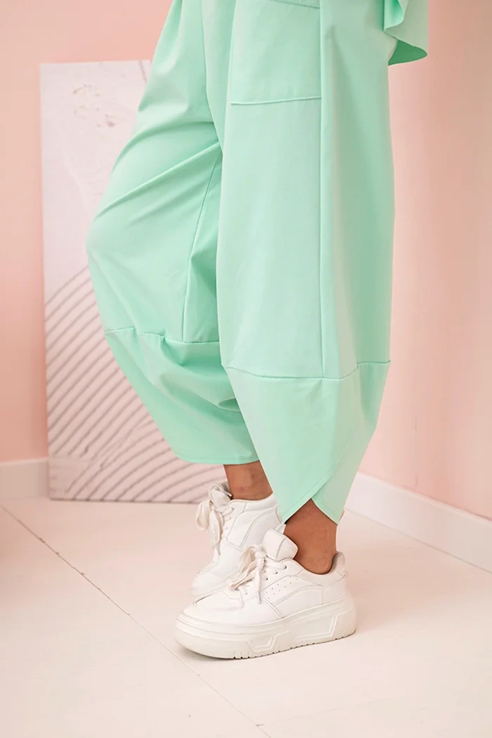 Kesi Włoski Set of new punto sweatshirt pants light mint