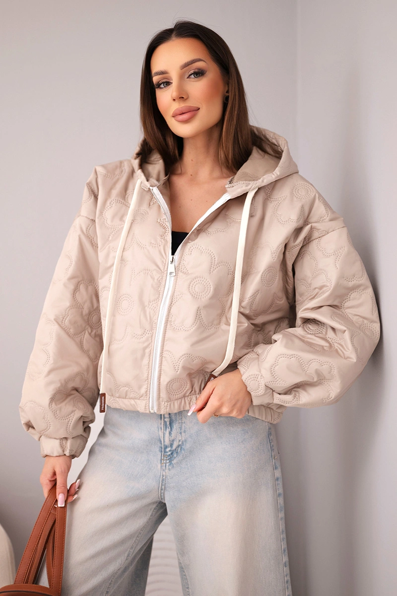 Дамско ватирано яке с качулка