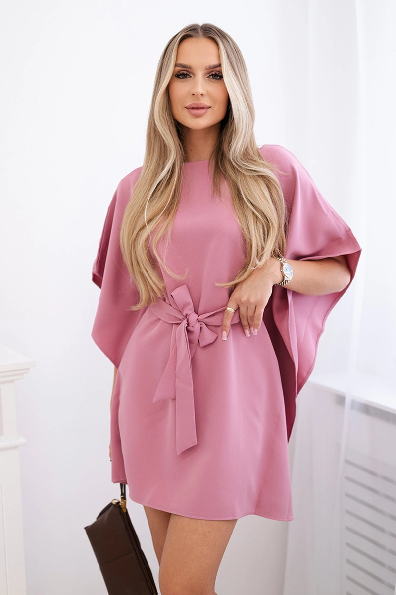 Batwings Oversize dress dark pink