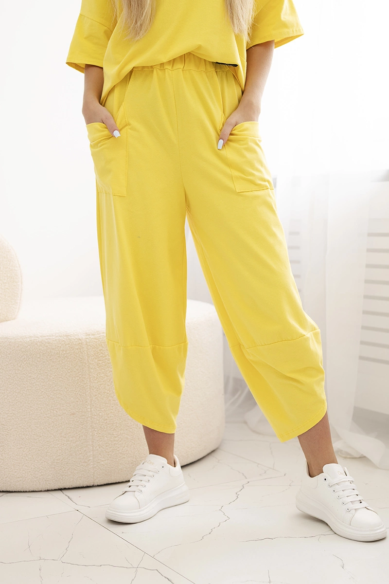 Women&#039;s set T-shirt + pants - yellow
