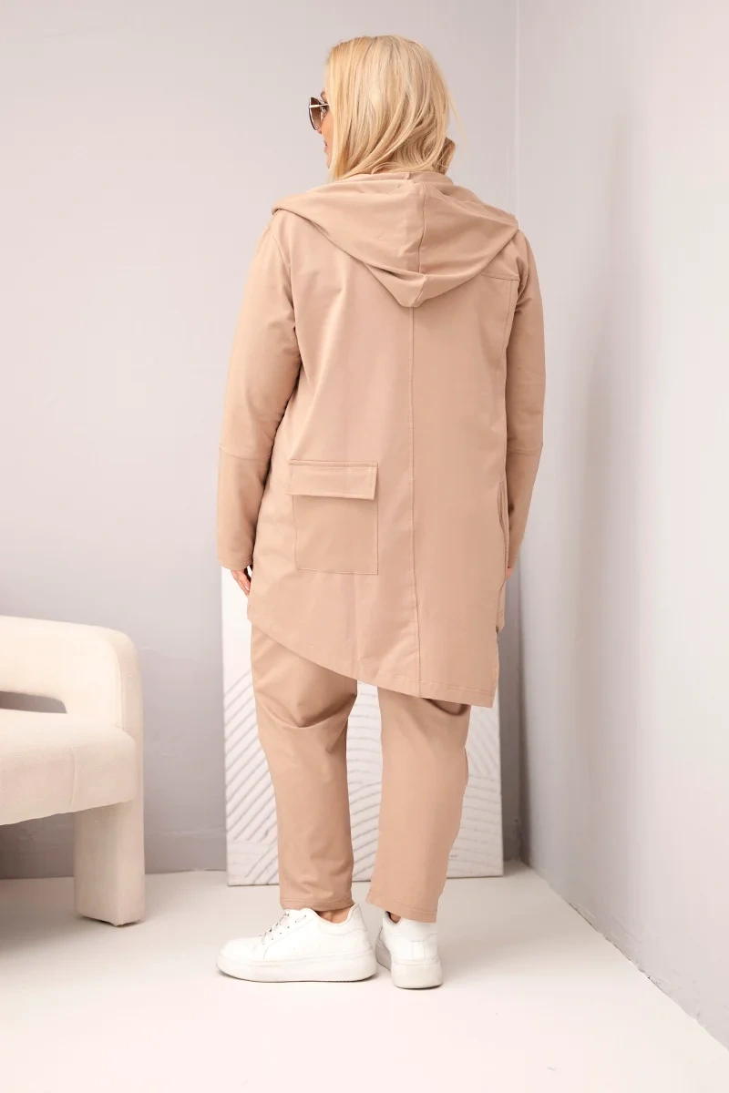 Kesi plus size dámska súprava s mikinou a nohavicami