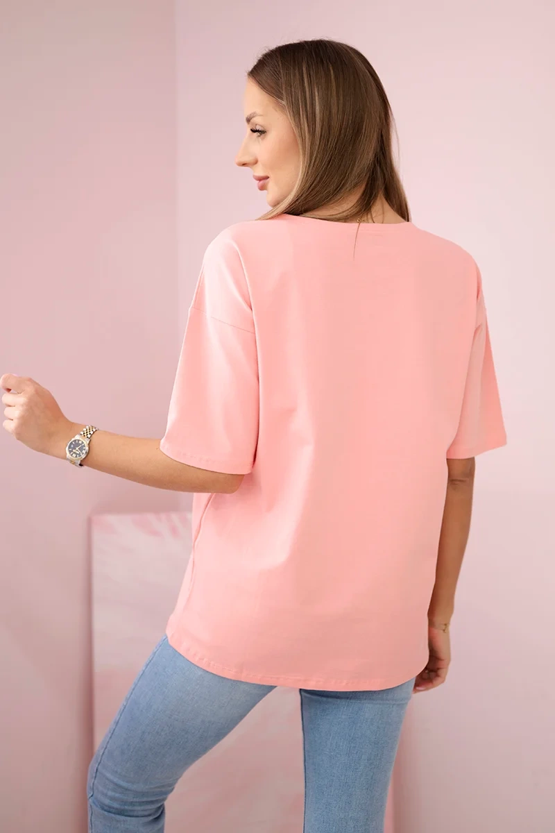 Blouse with Magic apricot print