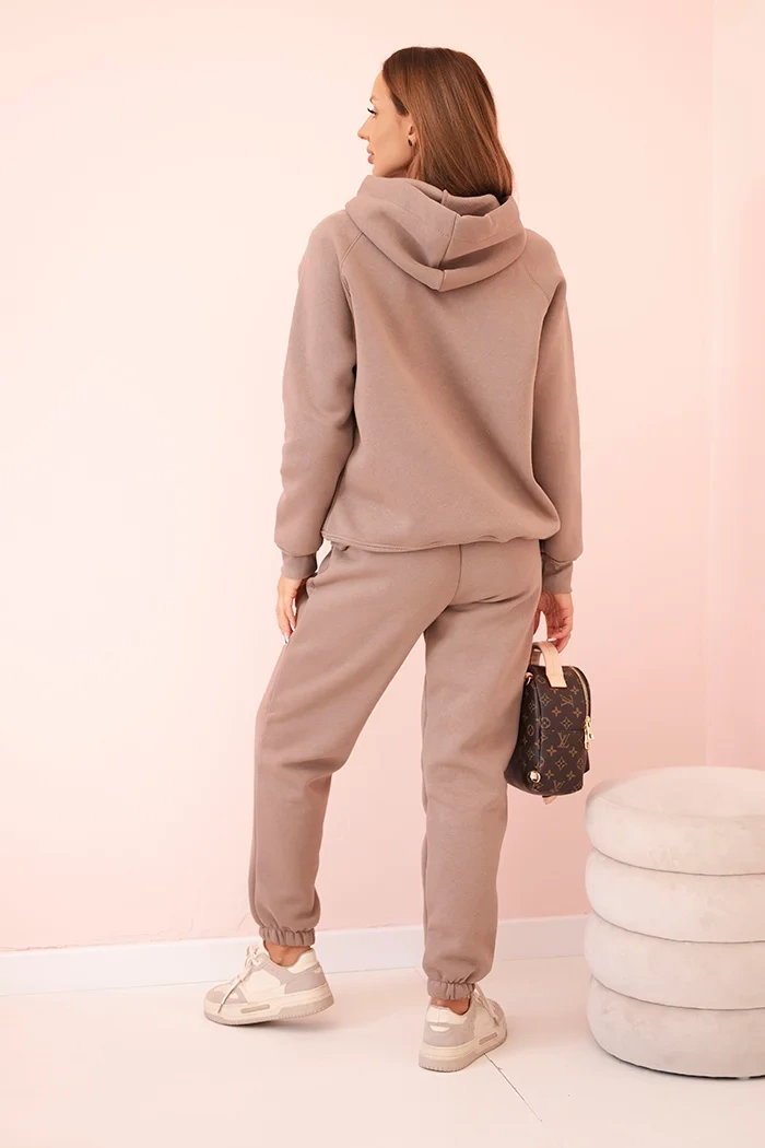 Polski Women&#039;s cotton thermal set with fango print green