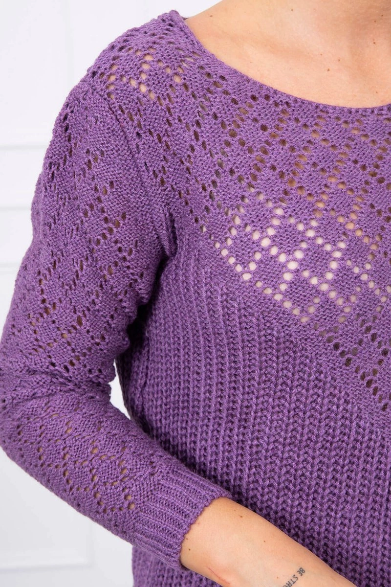Kesi Openwork sweater purple