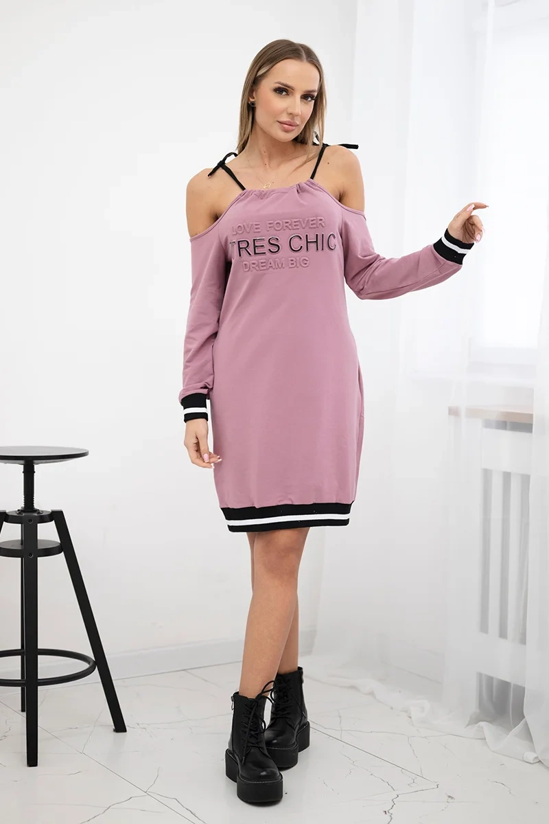 Tres Chic Dress Dark Pink