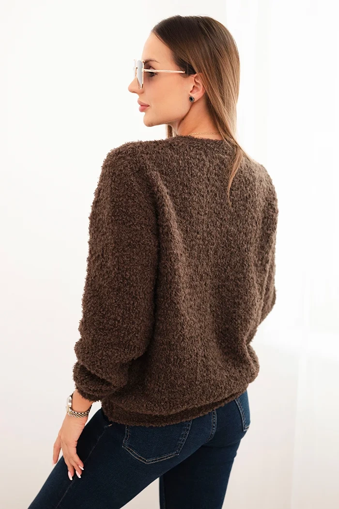 Kesi Włoski Women's sweater made of soft mohair brown