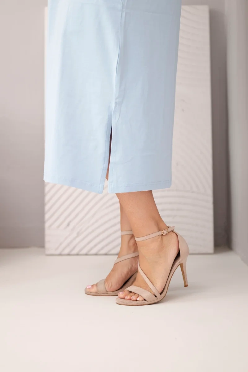 Dámske plus size šaty s V-výstrihom modré