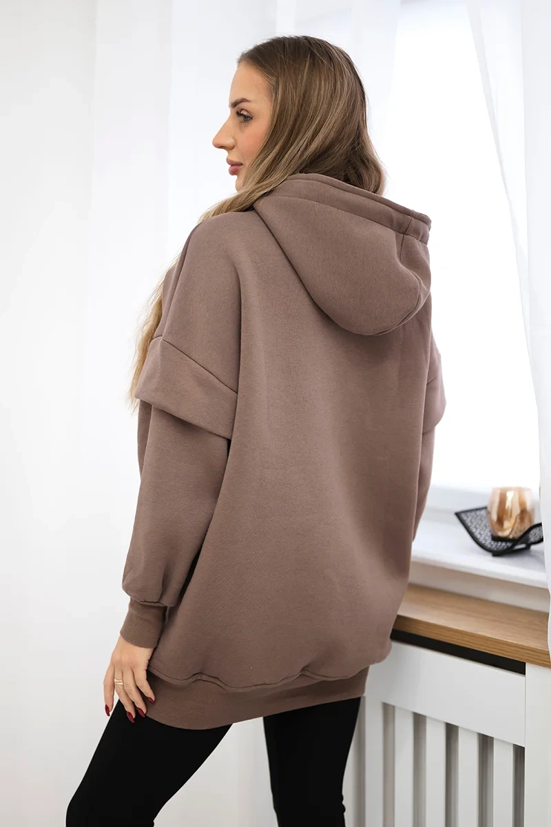 Mocca insulated turtleneck sweatshirt