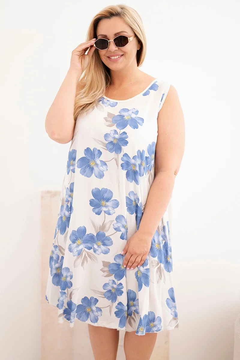 Kesi Plus size dámské šaty s květinovým vzorem