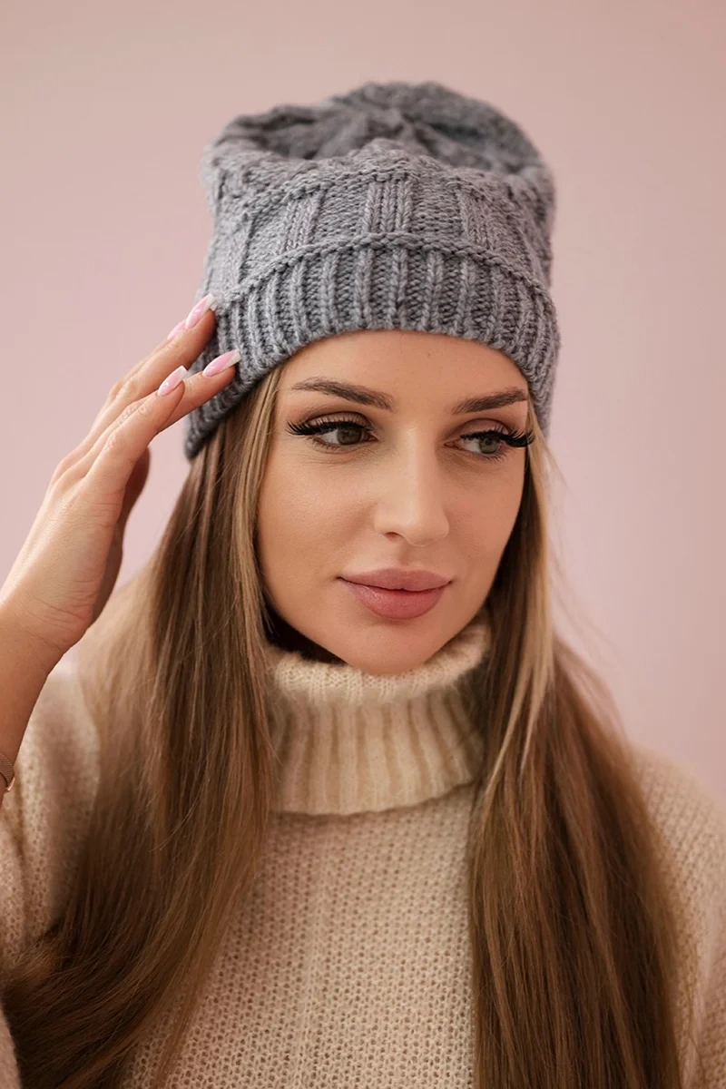 marka niezdefiniowana Čapica s fleece Marta K231 tmavošedý