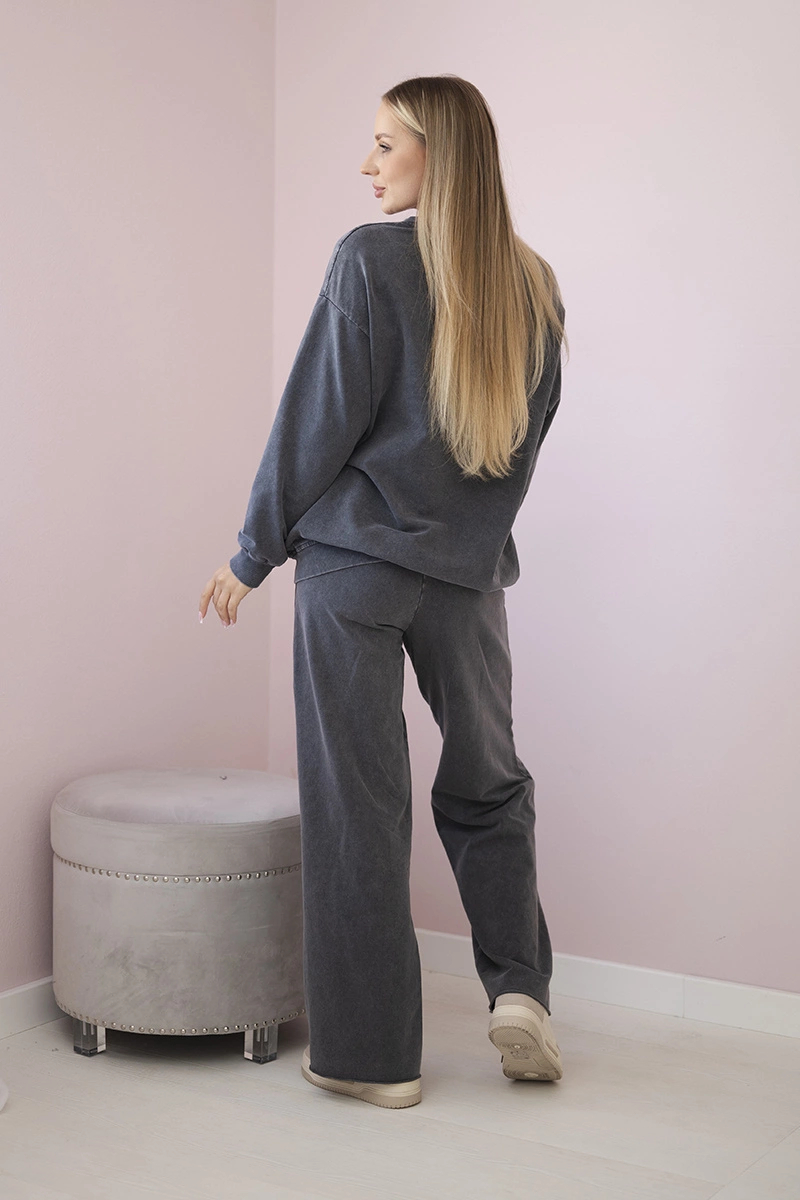 Kesi Włoski Cotton set Angel sweatshirt + pants Graphite