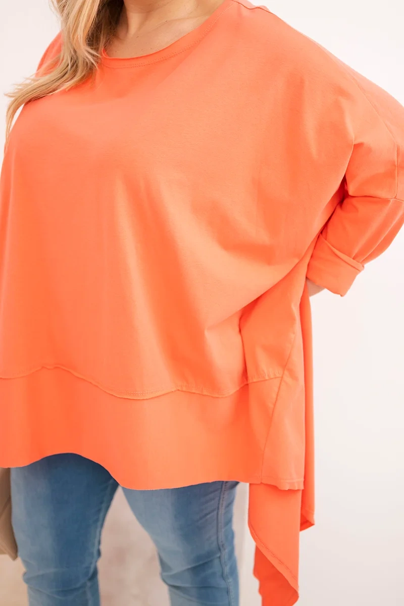 Plus size tunika s asymetrickým spodkom