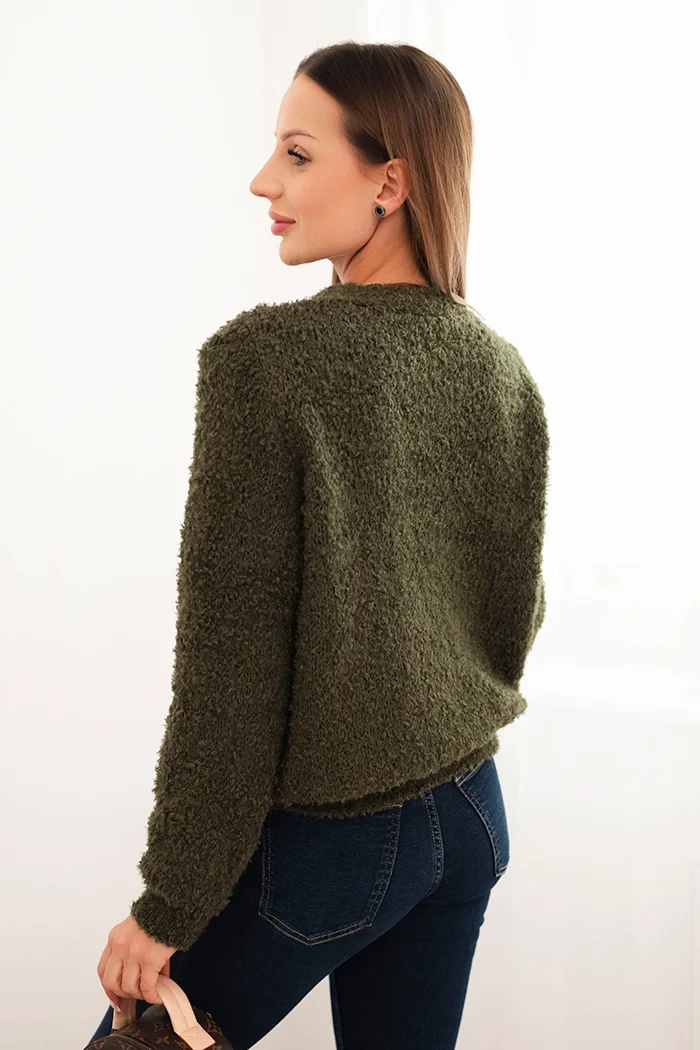 Kesi Włoski Women's sweater made of soft mohair khaki