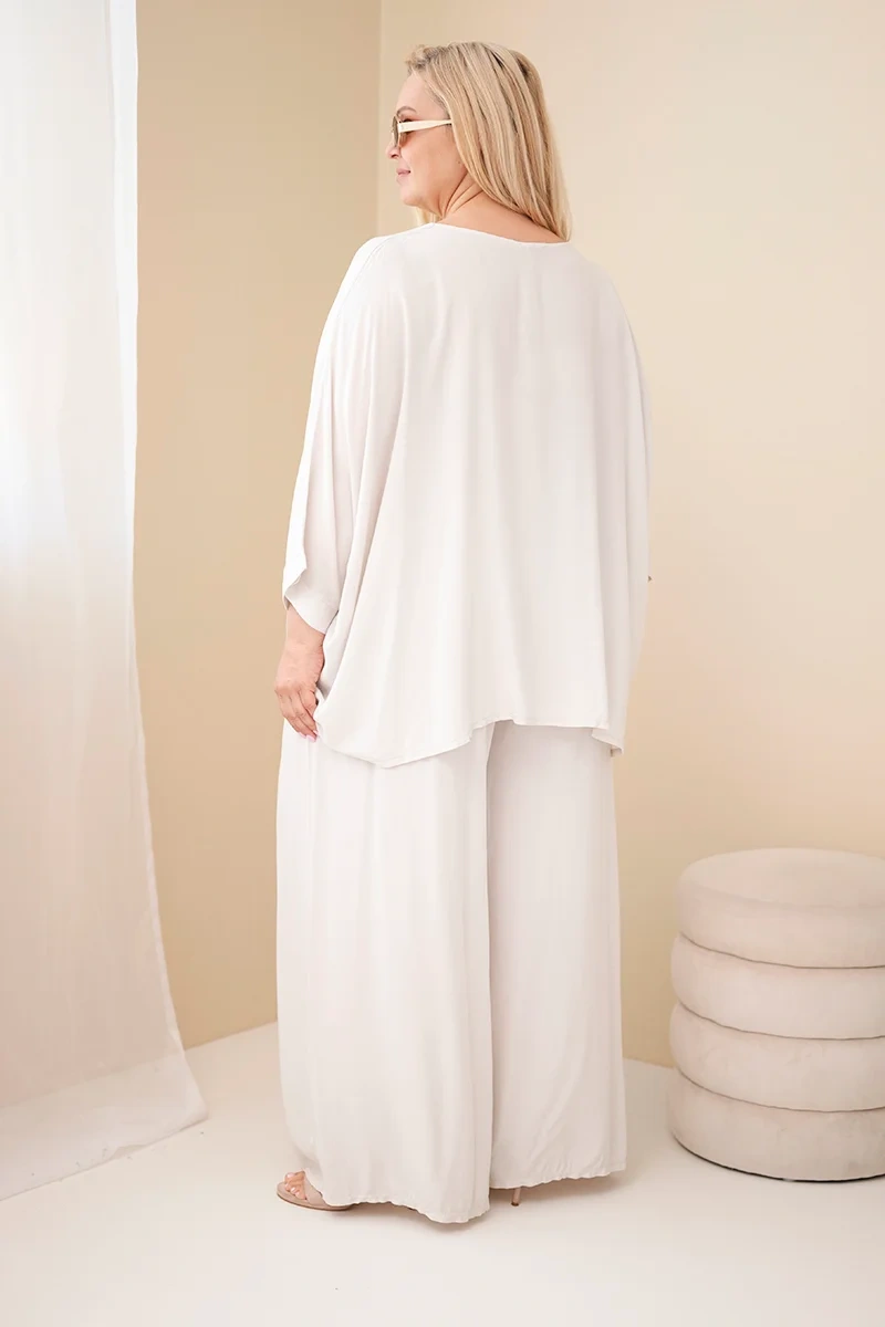Dámsky plus size set s kvetinovým vzorom