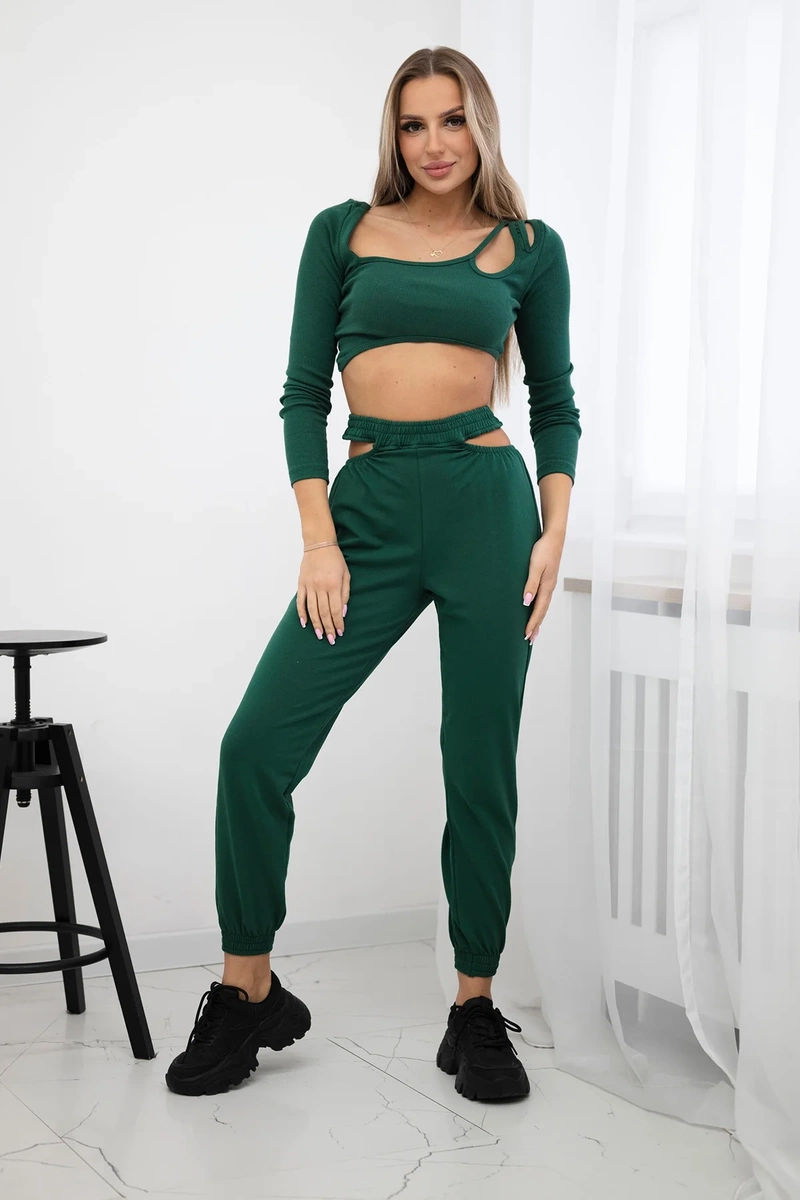Complete with green blouse top