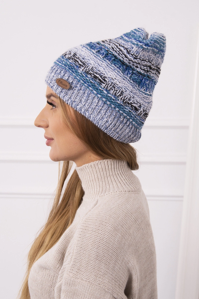 marka niezdefiniowana Cap with fleece Patrycja K254 maritime + gray