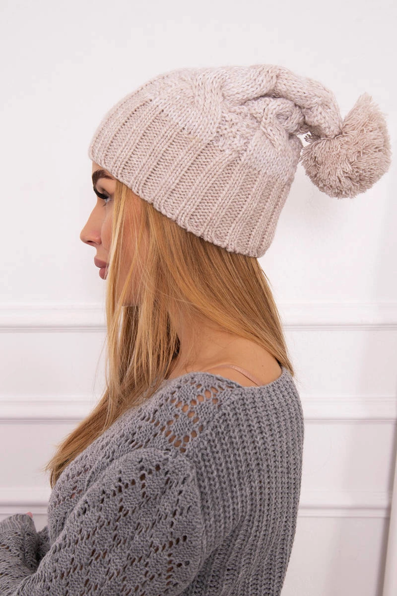 Kesi Cap with fleece Paryż K213 light beige