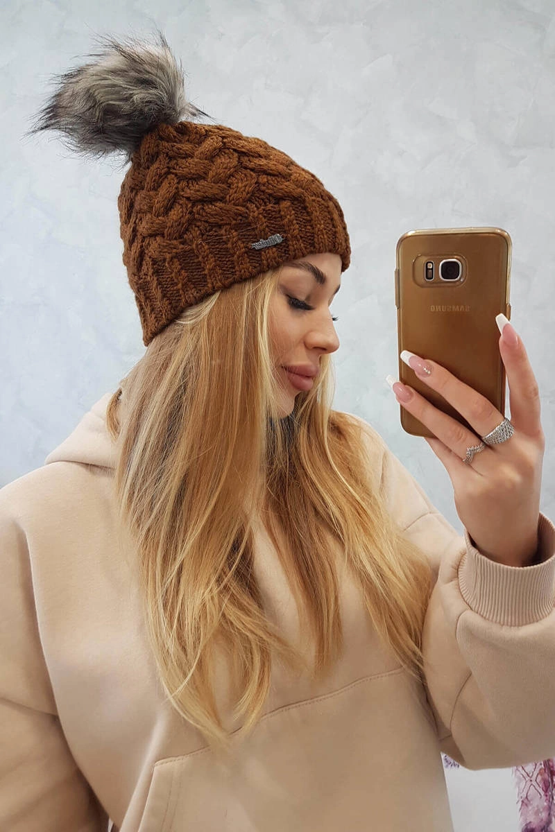 Kesi Cap with fleece Daria K217 light brown